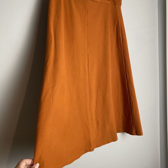 Liz Claiborne Terracotta A-Line Midi Skirt with Side Zip, size 4 - Picture 2 of 6